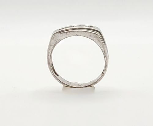 Vintage Silver & Diamond Signet Ring (X1/2)