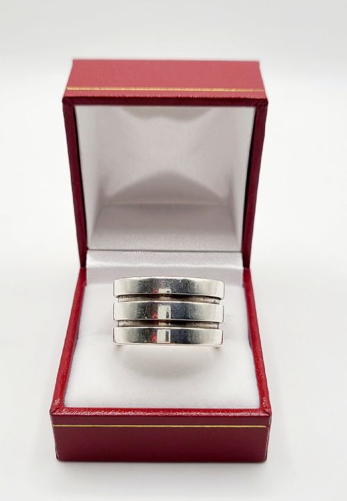 Heavy Gucci 925 Silver Wide Band Ring (W1/2)