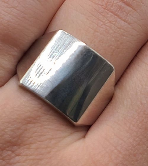 Heavy Silver Signet Ring (T1/2)