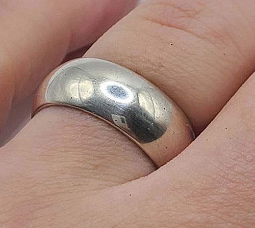 Heavy Hallmarked Silver Band (R1/2)