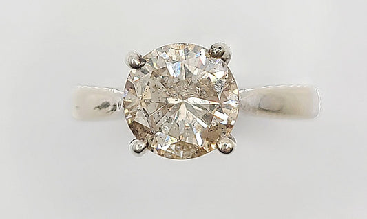 Fancy Coloured Diamond Solitaire (1.83ct) 18ct gold ring (J1/2)