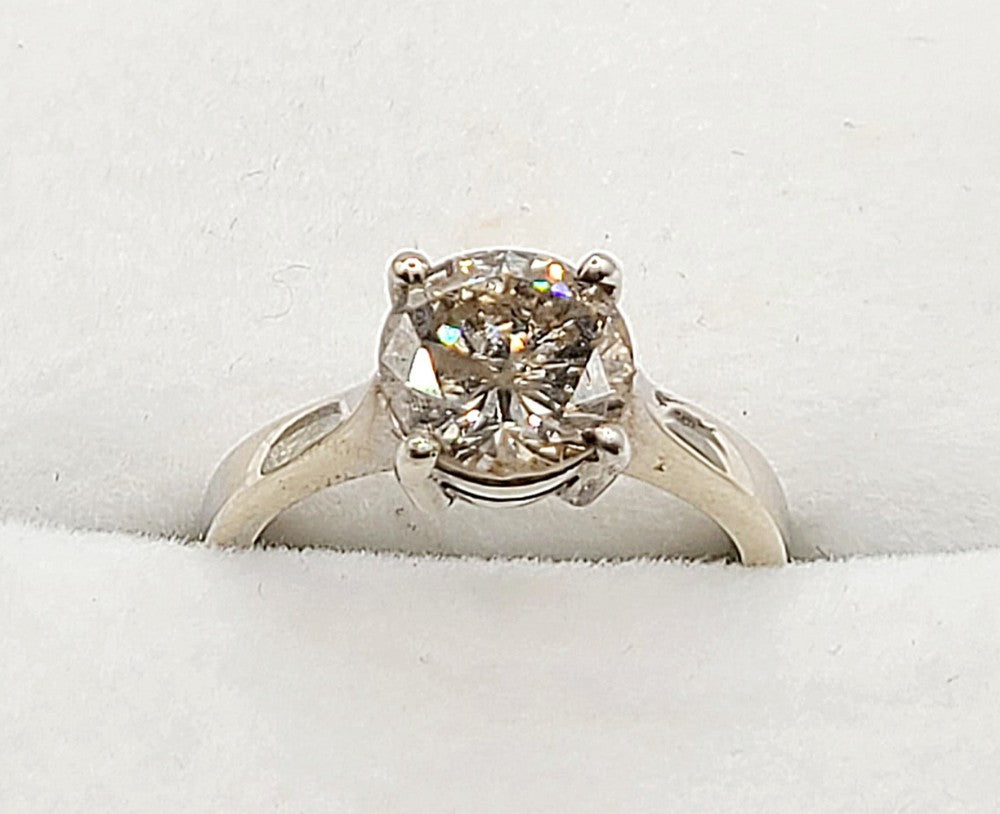 Fancy Coloured Diamond Solitaire (1.83ct) 18ct gold ring (J1/2)
