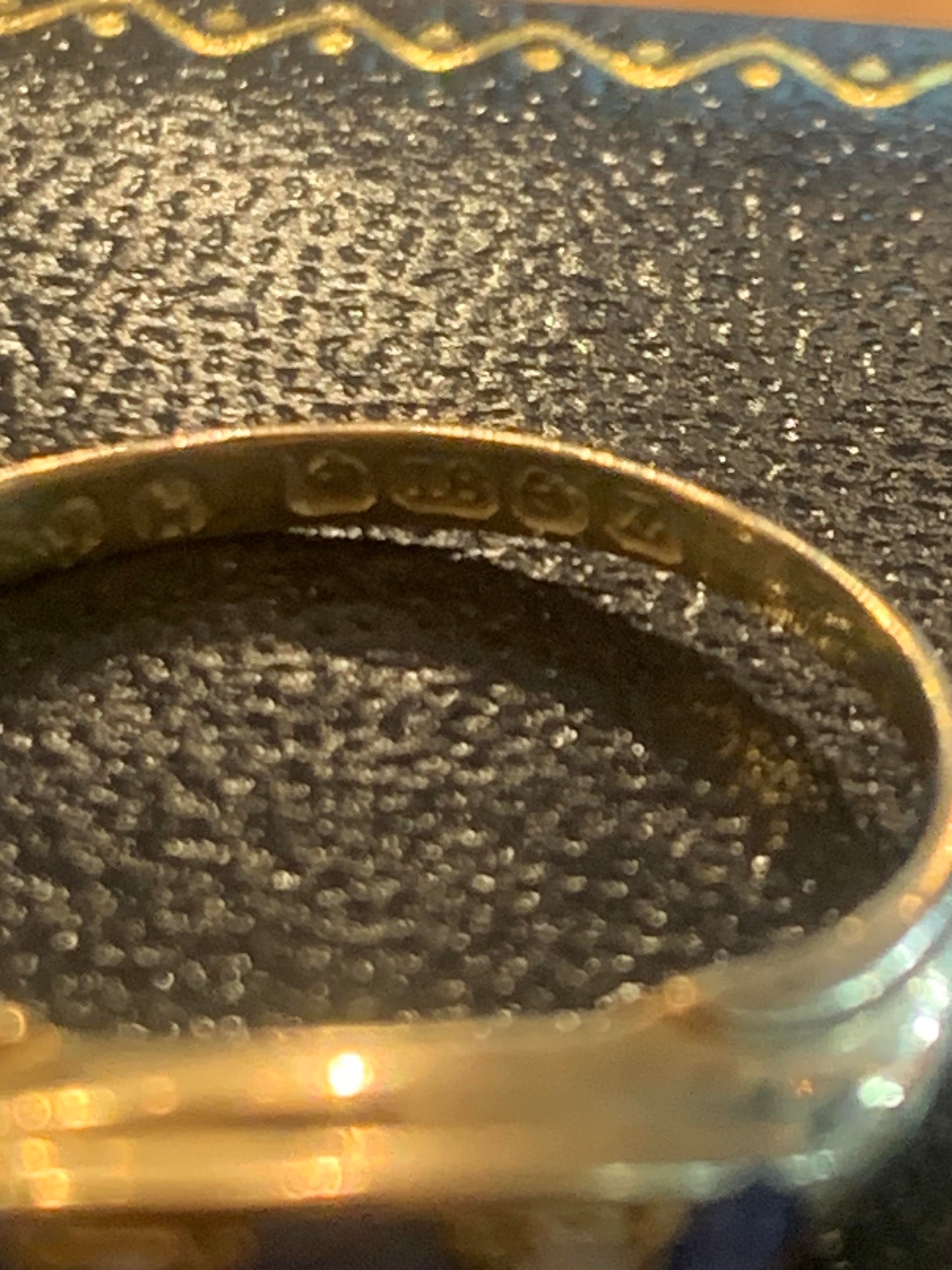 Art Deco Sapphire & Diamond 18ct Gold Half Eternity Ring - Size M1/2