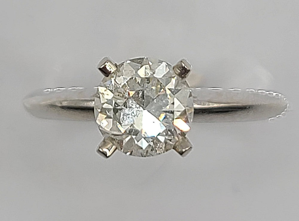Diamond Solitaire (1ct) 14ct Gold Ring (M)