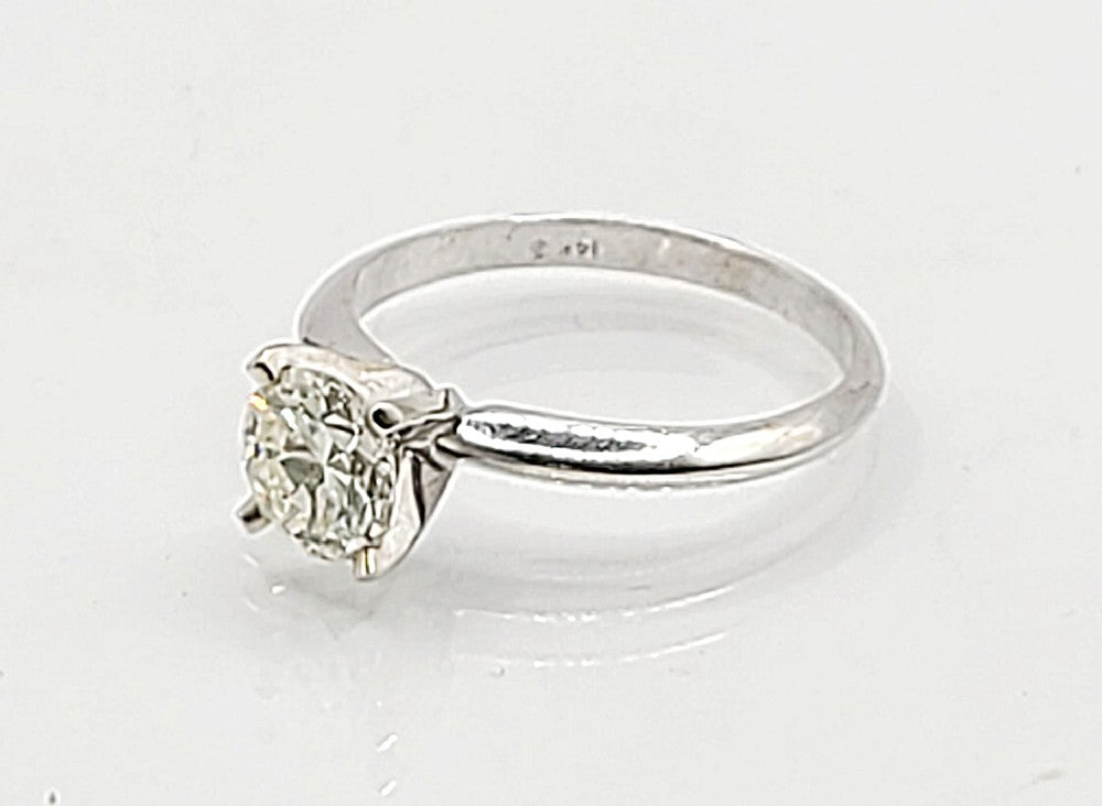 Diamond Solitaire (1ct) 14ct Gold Ring (M)