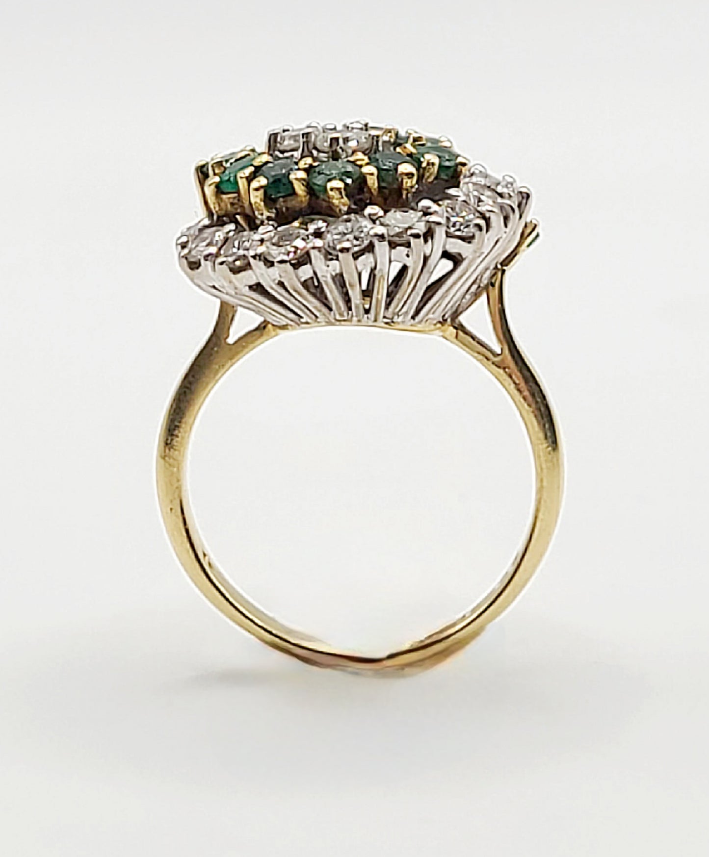 Emerald & Diamond (approx 2cts) ‘Infinity’ swirl 18ct Gold