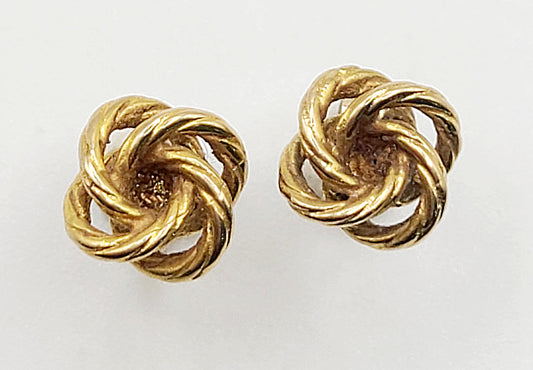 9ct Gold Stud Cluster Earrings