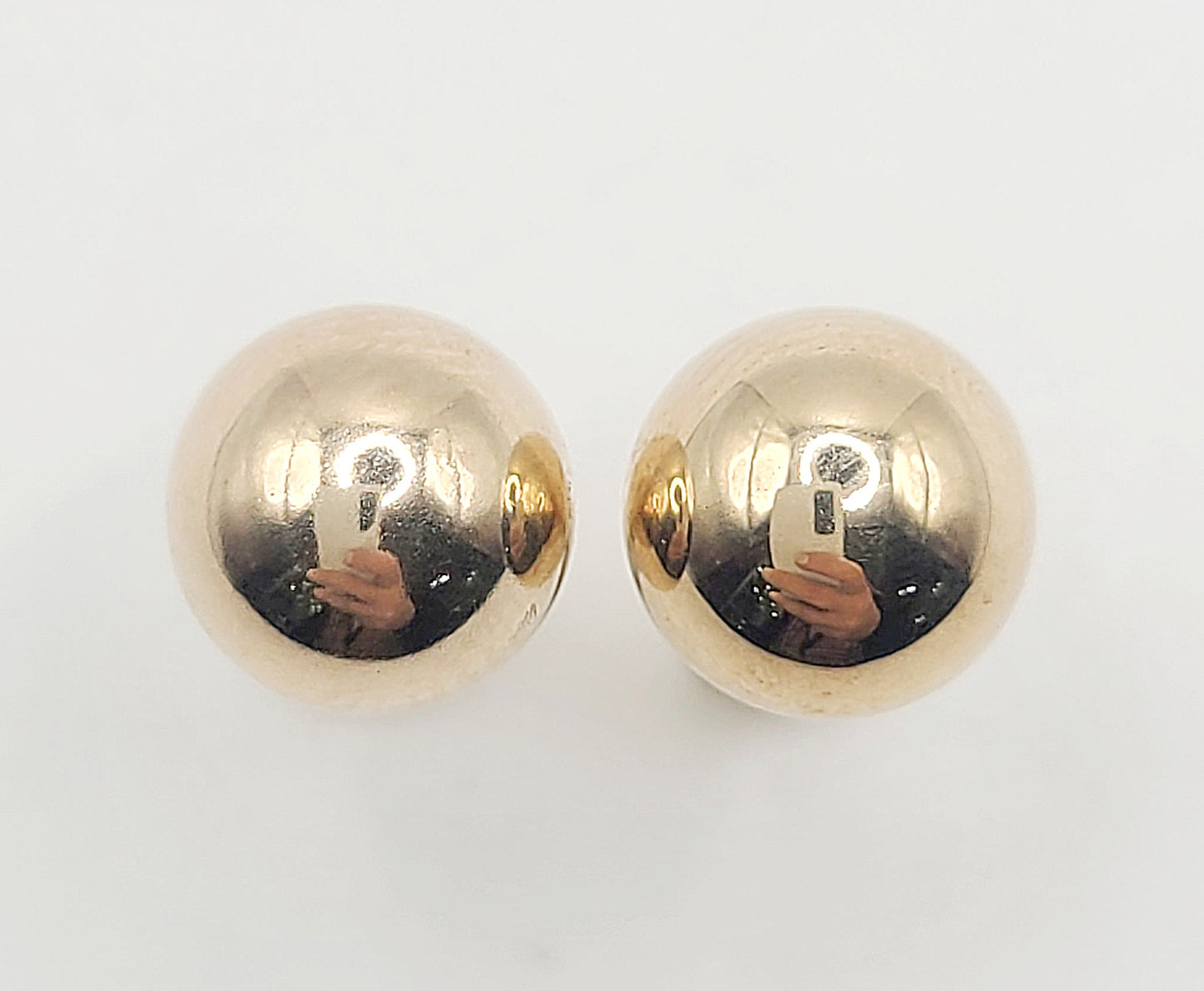 9ct Gold Ball Stud Earrings for Pierced Ears