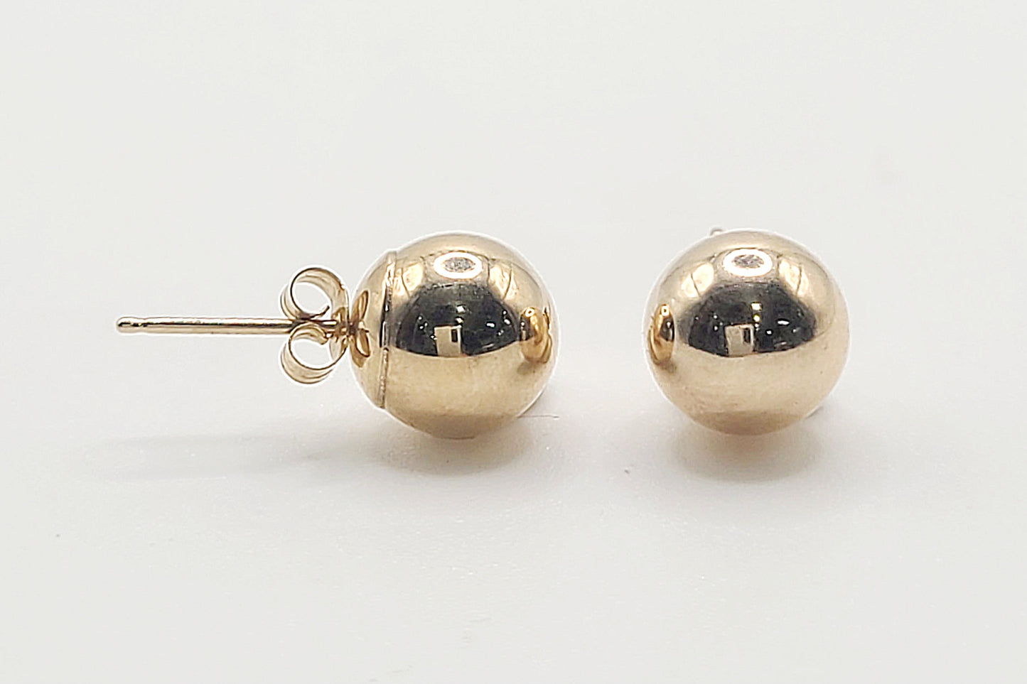 9ct Gold Ball Stud Earrings for Pierced Ears