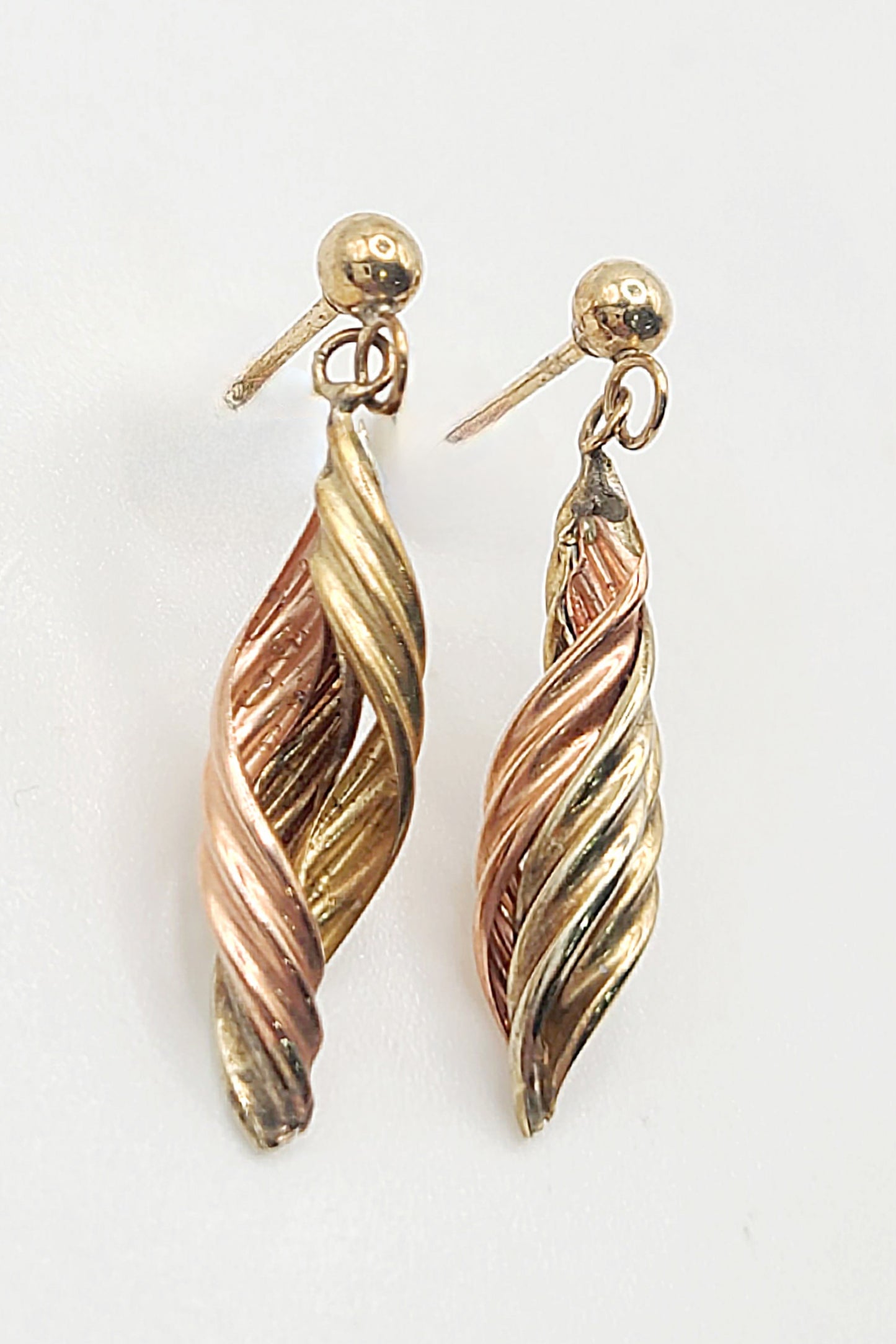 3 Coloured 9ct Gold Earrings