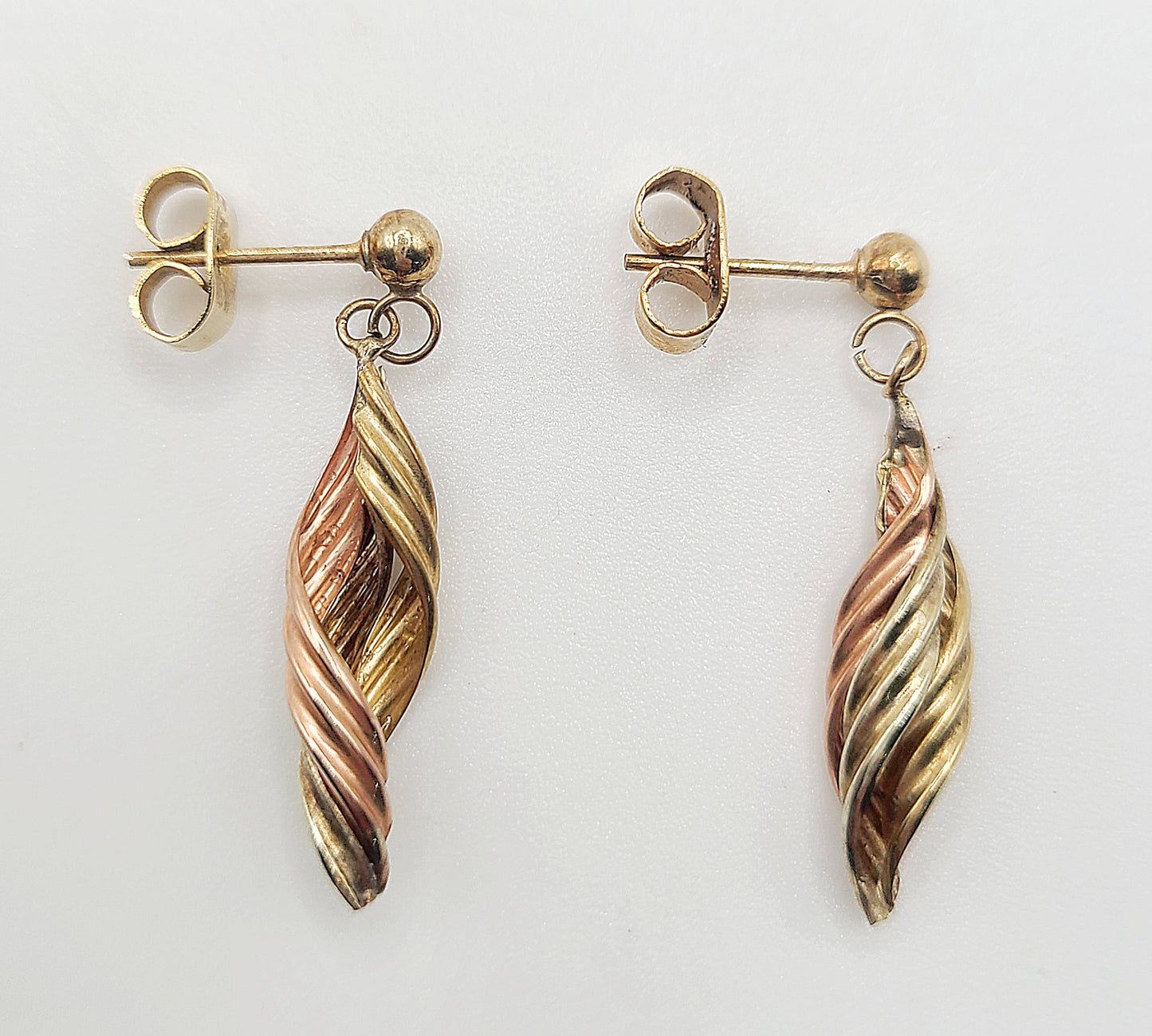 3 Coloured 9ct Gold Earrings