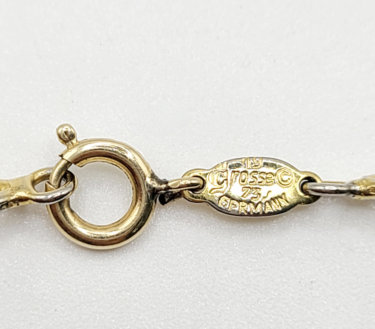 Vintage 1975 Christian Dior Grosse 48" Long Gold Tone Link Necklace