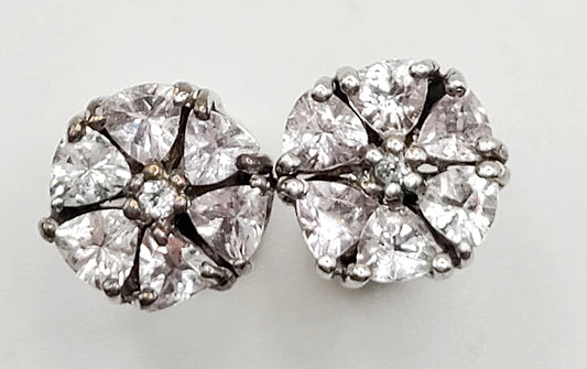 Morganite & Topaz Sterling Silver Earrings