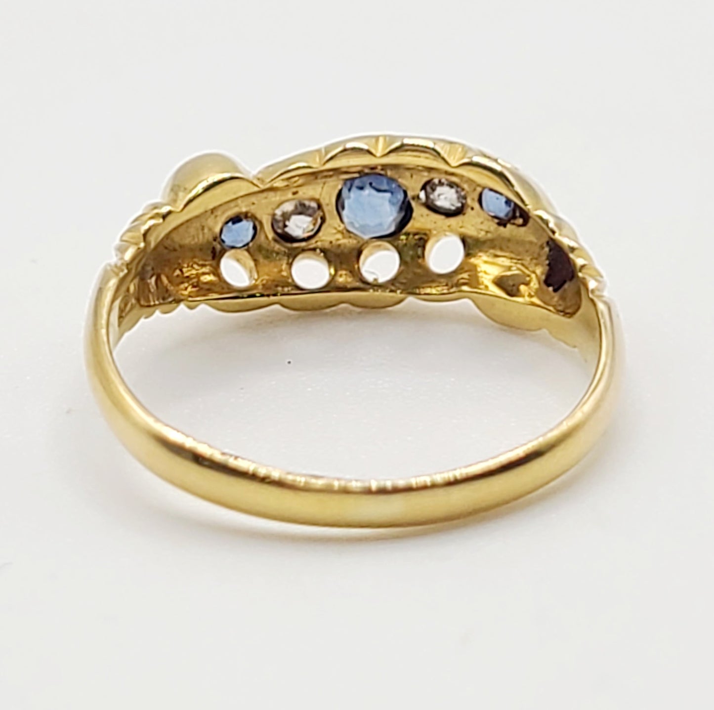 Edwardian Sapphire & Diamond 18ct Gold Ring