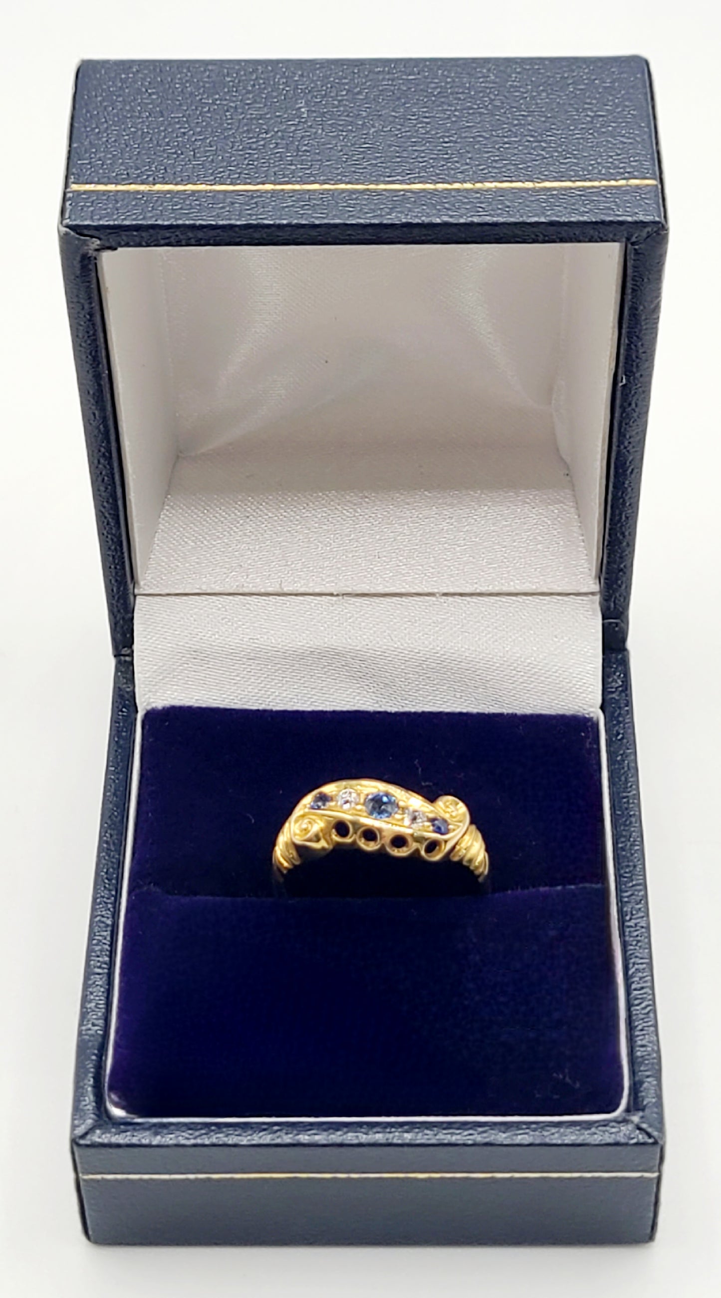 Edwardian Sapphire & Diamond 18ct Gold Ring