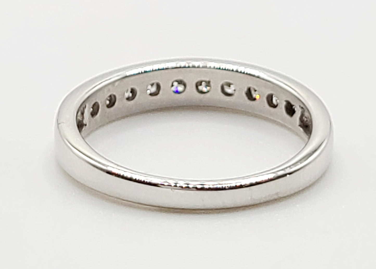 9ct White Gold & Diamond Half Eternity Ring