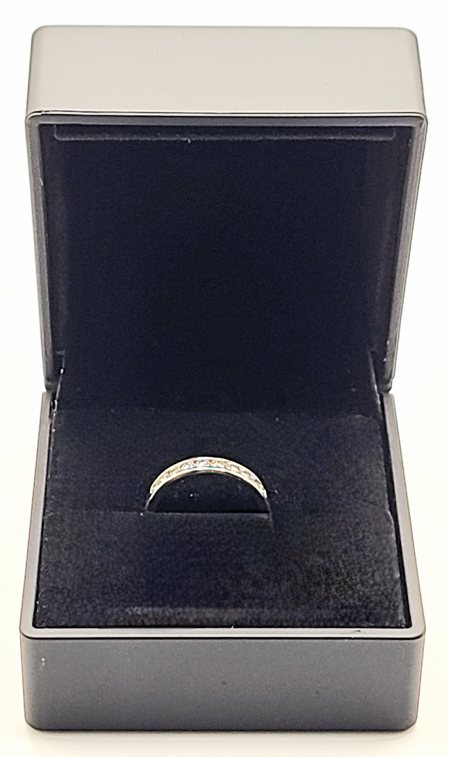 9ct White Gold & Diamond Half Eternity Ring