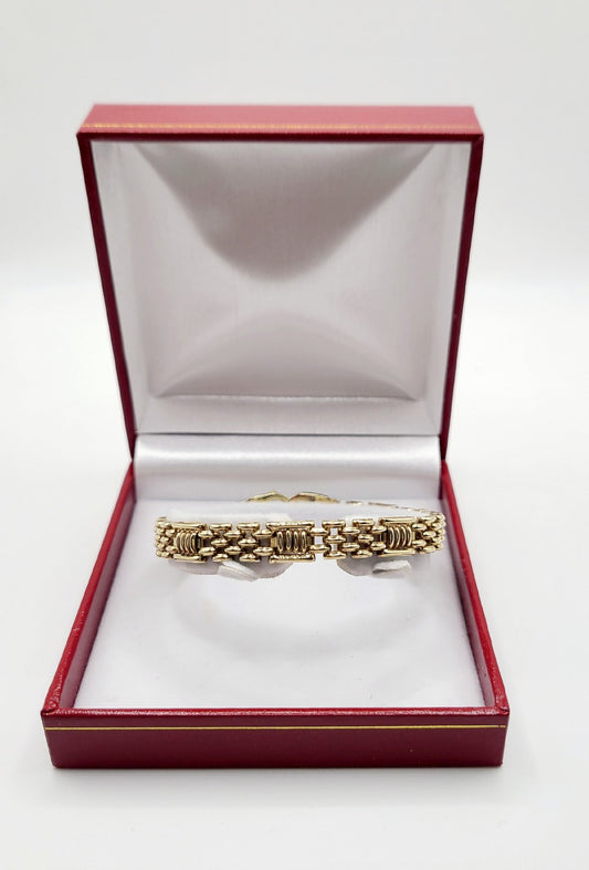 Panther Link Bracelet 9ct Gold