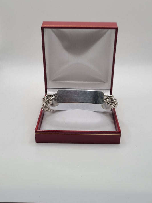 Sterling Silver Men's Identity Bracelet, London 1975