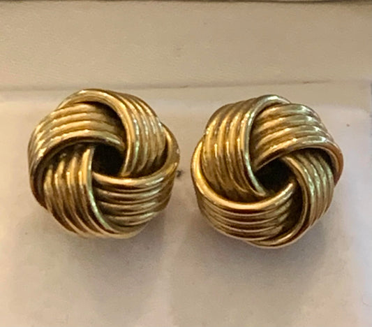 Pair of 9ct Gold Knot Stud Earrings