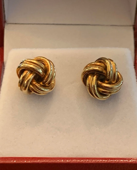 Pair of 9ct Gold Knot Earrings