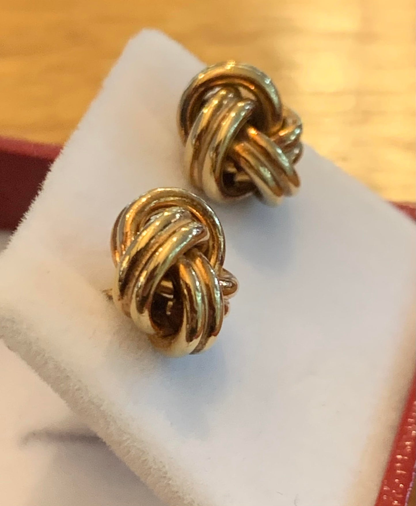 Pair of 9ct Gold Knot Earrings