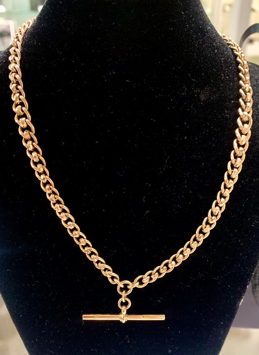 Antique Albert Chain 9ct Gold (all links hallmarked)