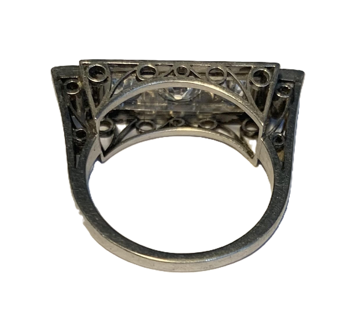 Exceptional Art Deco Diamond & Platinum Ring - Size L1/2