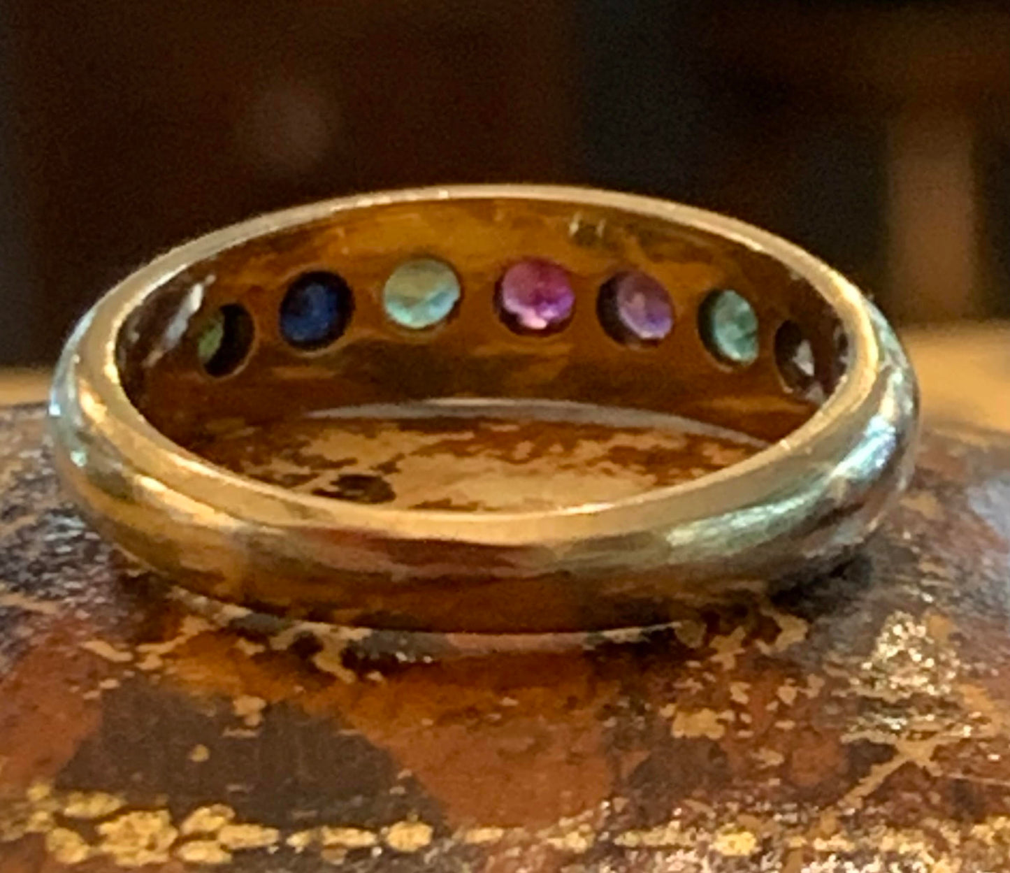 Antique Dearest Ring in 9ct Gold - Size O