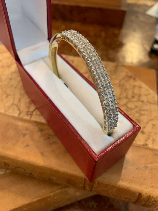 Diamond Bangle on 14ct Yellow Gold