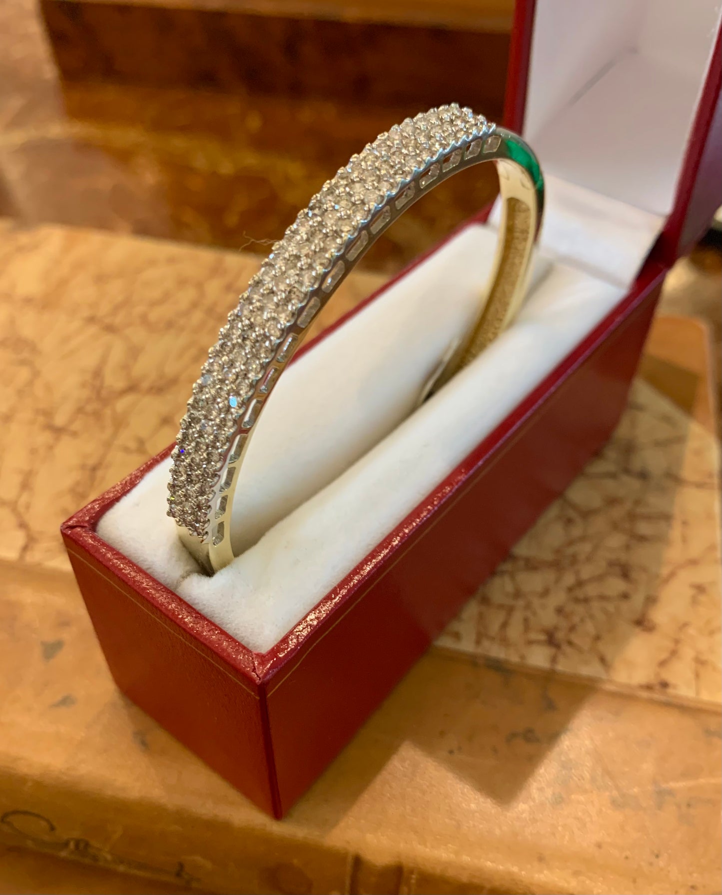 Diamond Bangle on 14ct Yellow Gold