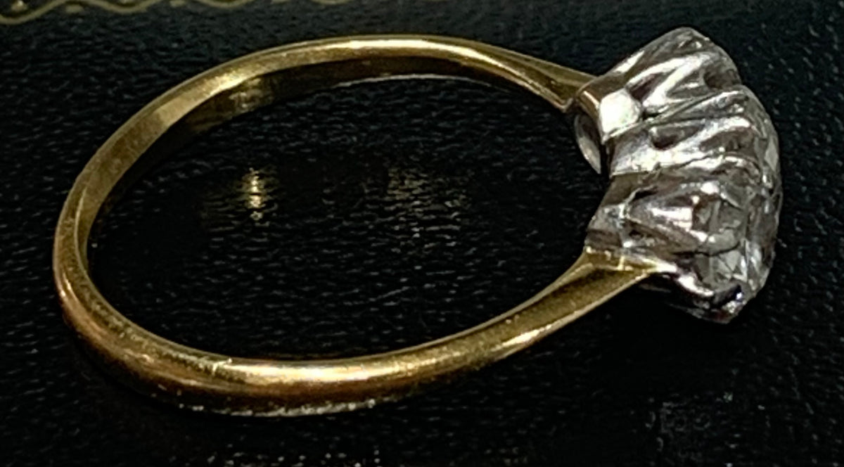 Diamond Trilogy 18ct Gold Ring - Size P