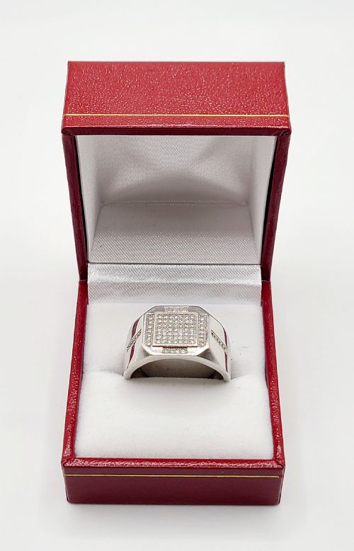 Silver CZ Signet Ring (U)