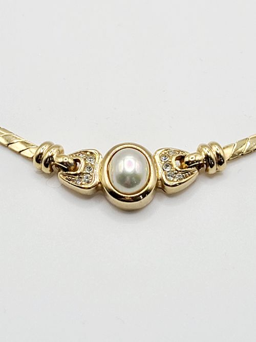 Dior Germany Pearl Gold Plated Designer Choker