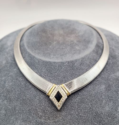 Dior Silver Plated Choker Necklace
