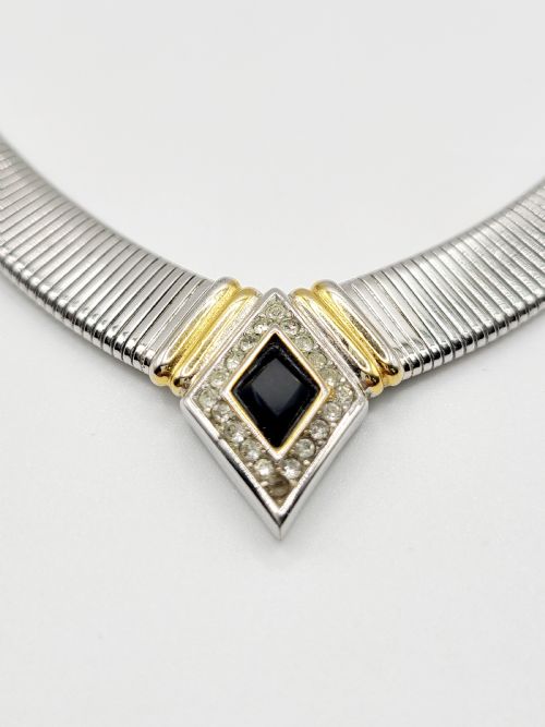 Dior Silver Plated Choker Necklace