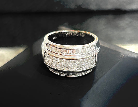 1.8ct Baguette Cut Natural Diamond Cluster Ring (L)